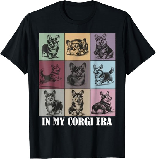 funny Corgi Mom Quote In My Corgi Era Cool Dog Lovers Women T-Shirt - T-Shirt | Black