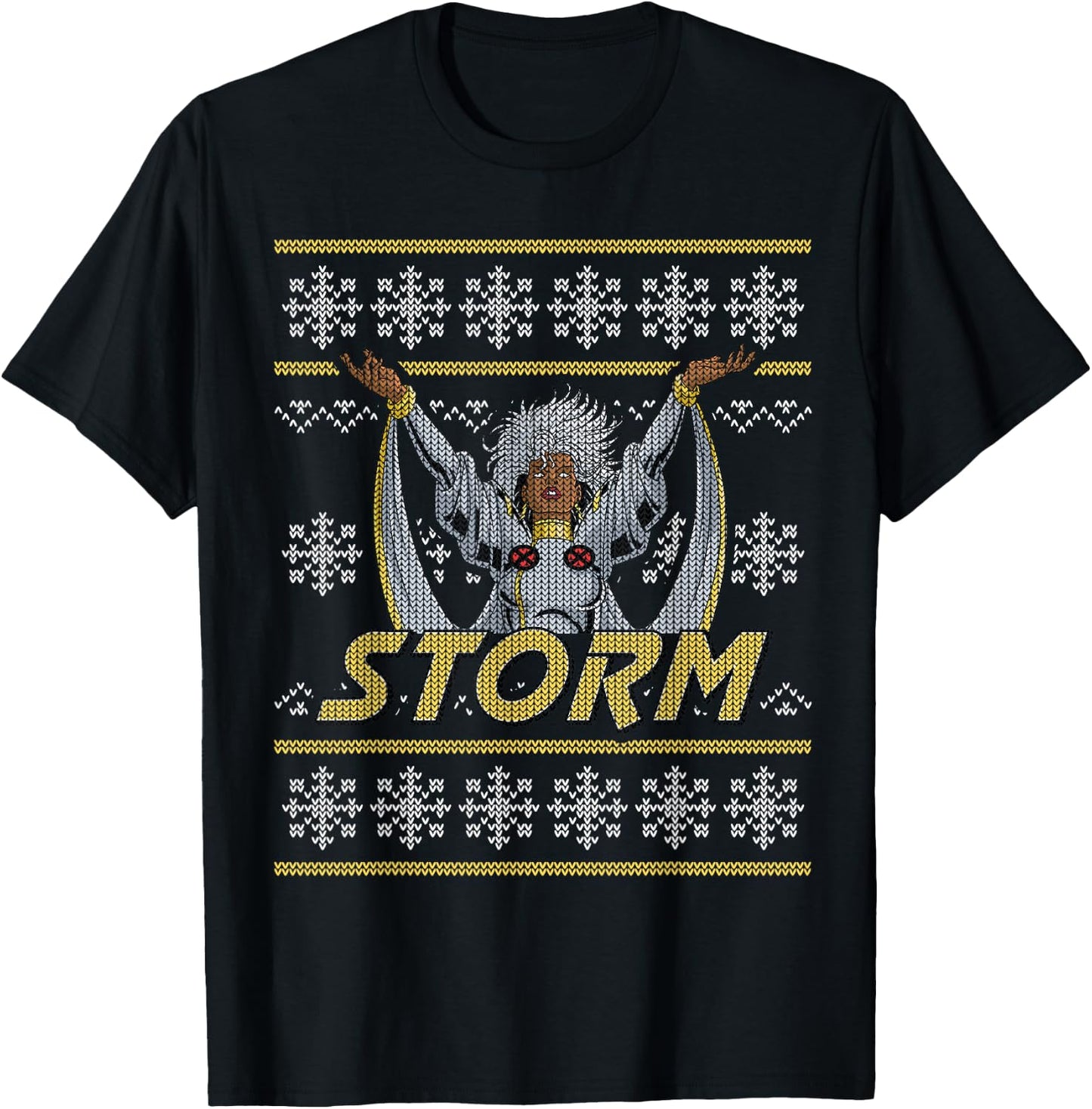 Marvel X-Men Storm Holiday Sweater T-Shirt - T-Shirt | Black