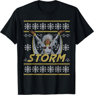 Marvel X-Men Storm Holiday Sweater T-Shirt - T-Shirt | Black
