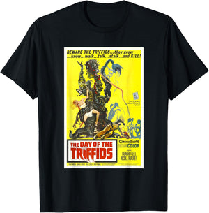 The Day of the Triffids, Sci-fi vintage movie monster poster T-Shirt - T-Shirt | Black