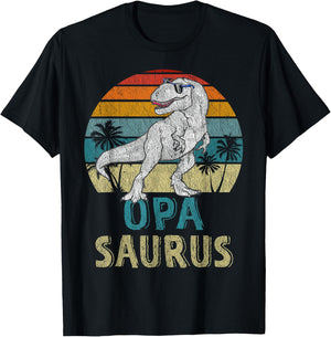 Opasaurus T Rex Dinosaur Opa Saurus Family Matching T-Shirt - T-Shirt | Black
