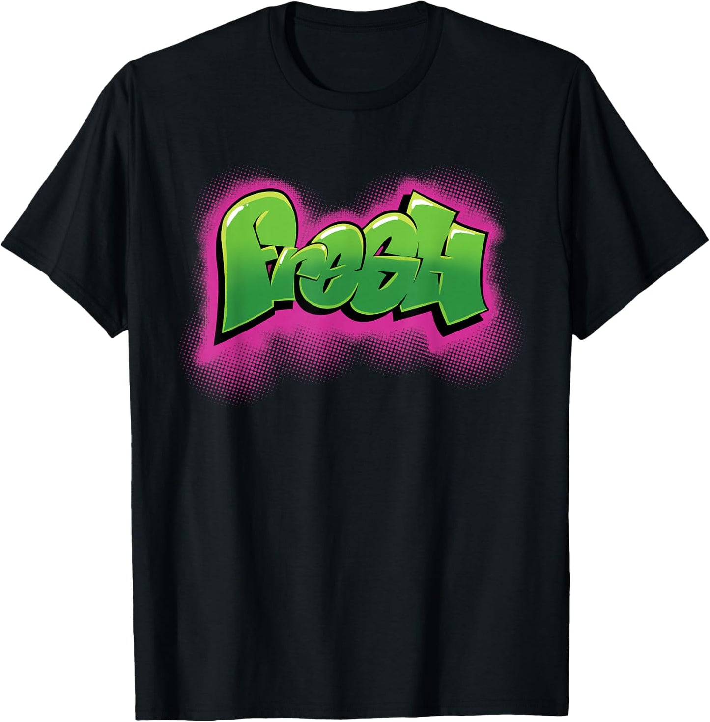 4theeCulture 90s Hiphop Graffiti - Classic Fit, , Short Sleeve, Adult, Black T-Shirt - T-Shirt | Black