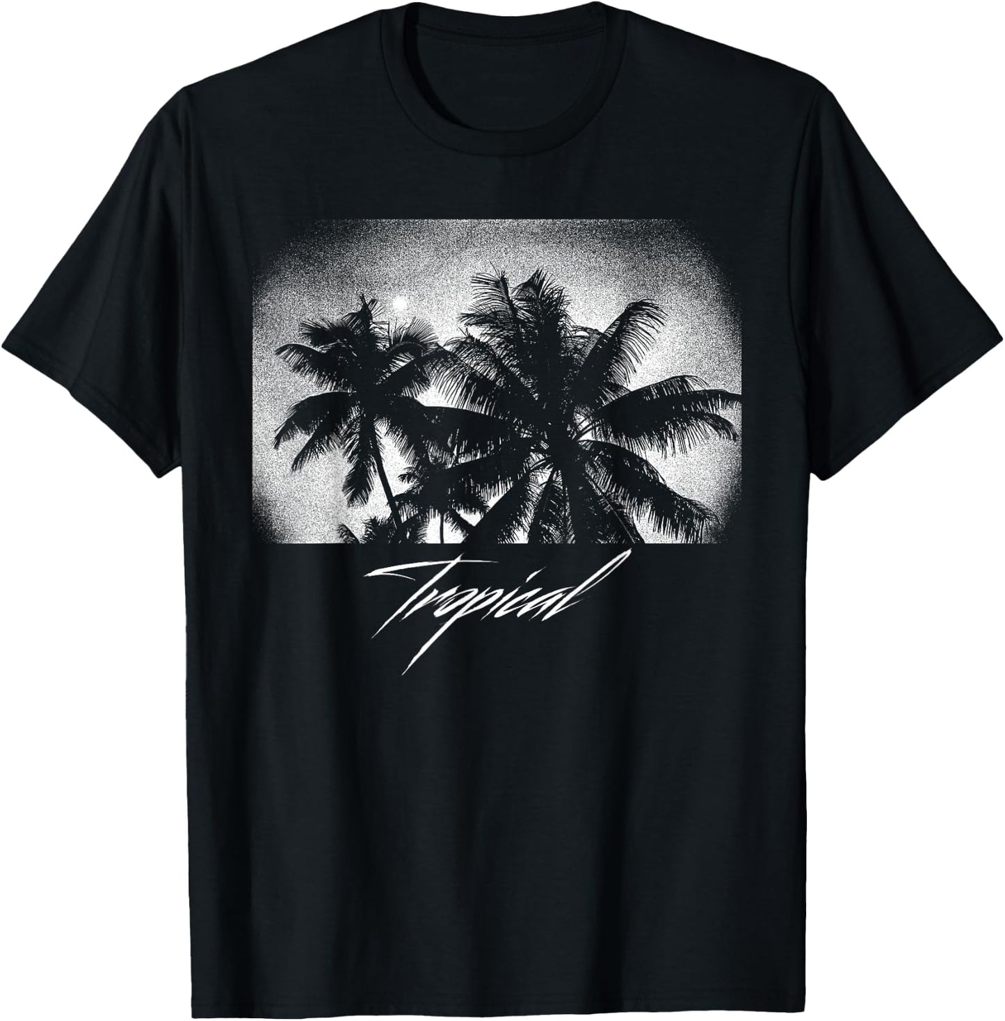 Palm Tree Silhouette Tree design, Vintage Graphic gift T-Shirt - T-Shirt | Black