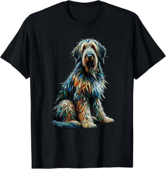 Polygon Art Otterhound Otter Dog T-Shirt - T-Shirt | Black