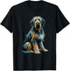 Polygon Art Otterhound Otter Dog T-Shirt - T-Shirt | Black