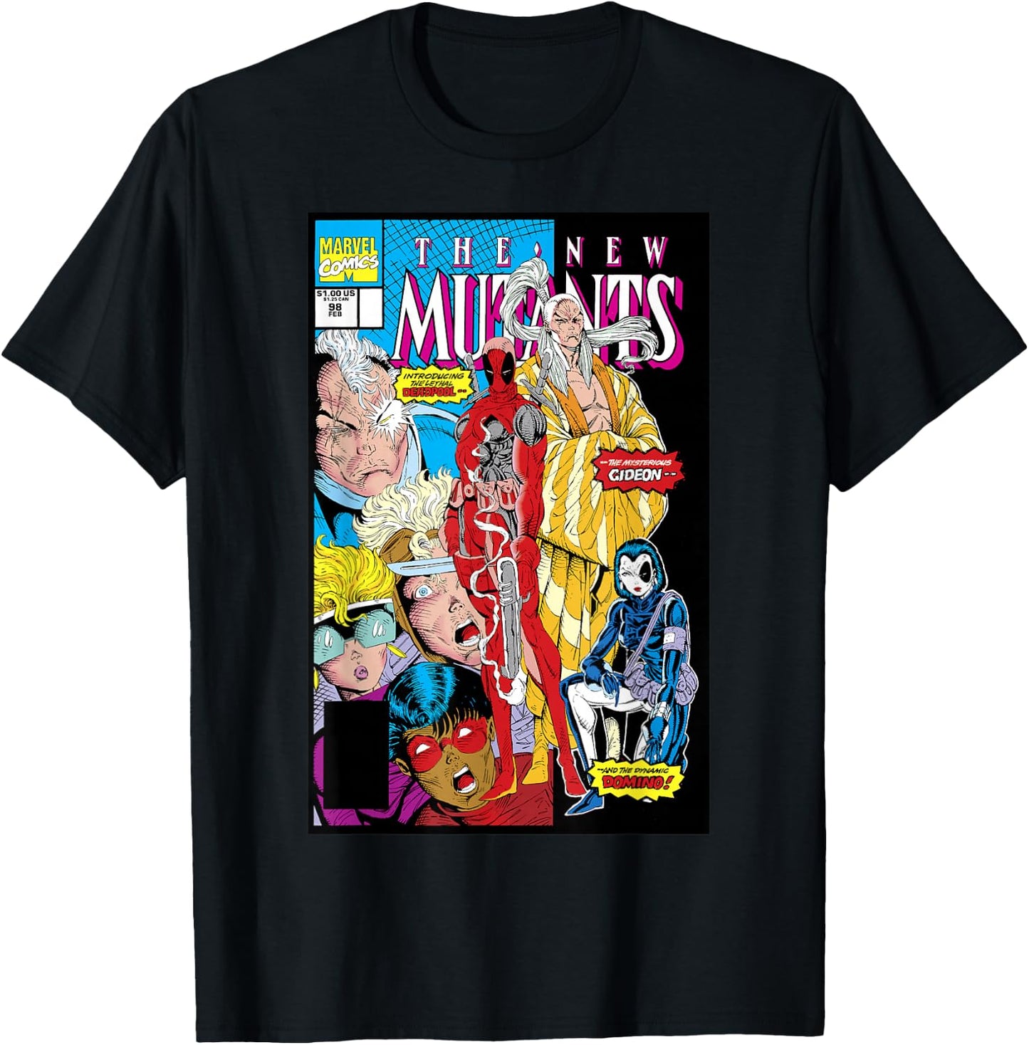 Marvel Deadpool 30th Debut Comic Cover Small T-Shirt - T-Shirt | Black