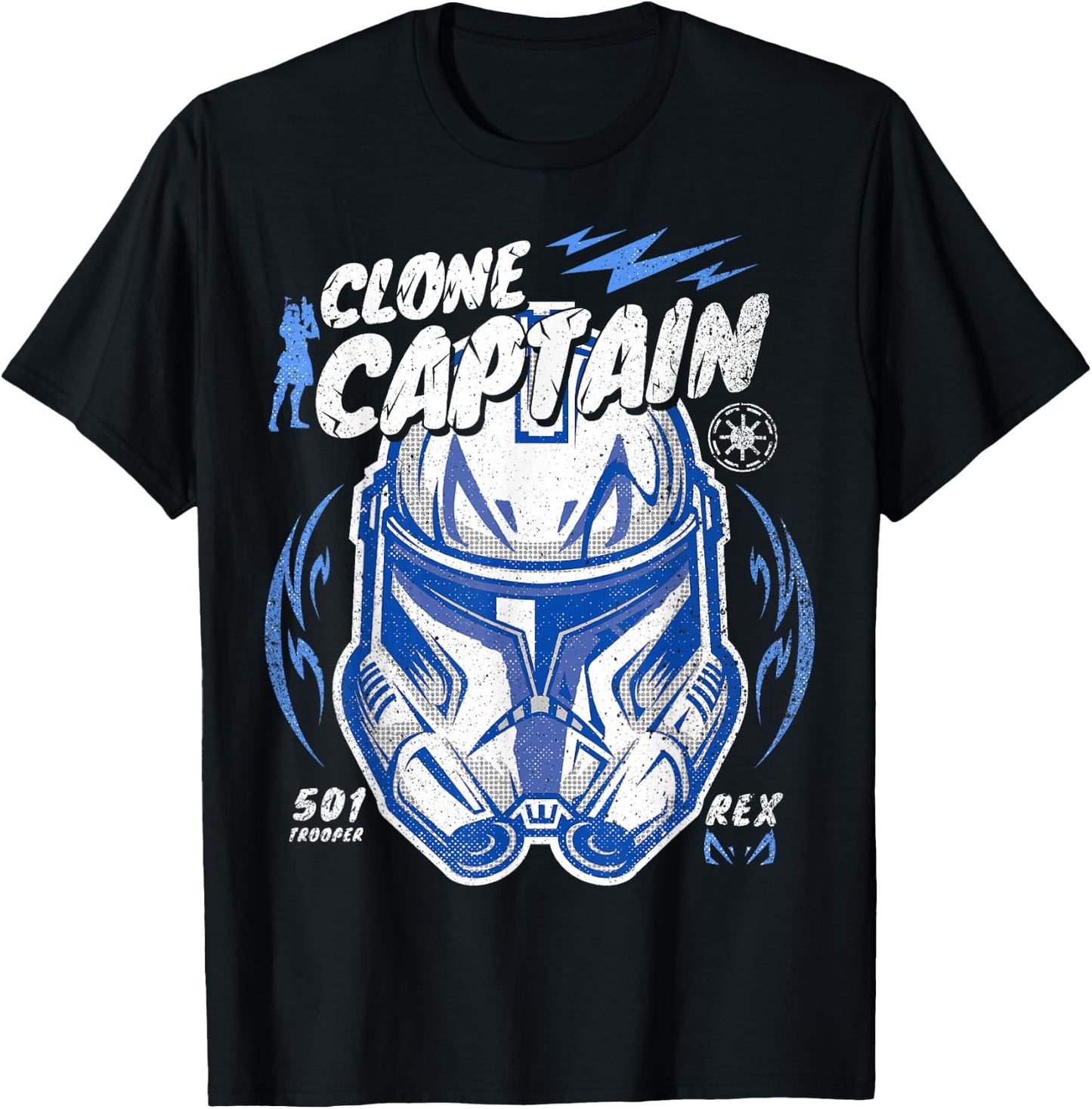 Star Wars: The Clone Wars Clone Captain Rex Big Face T-Shirt - T-Shirt | Black