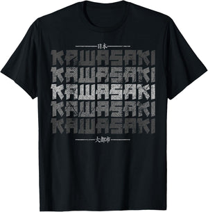 Kawasaki City Retro 90s Japan Aesthetics 80s Kawasaki T-Shirt - T-Shirt | Black