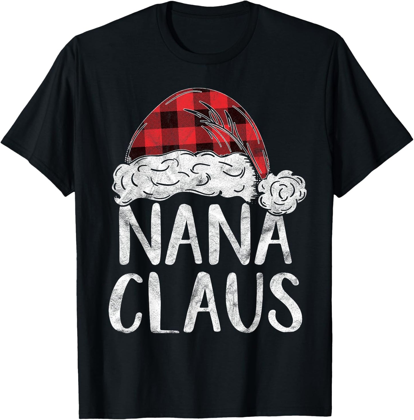 Nana Claus Christmas Costume Gift Santa Matching Family Xmas T-Shirt - T-Shirt | Black