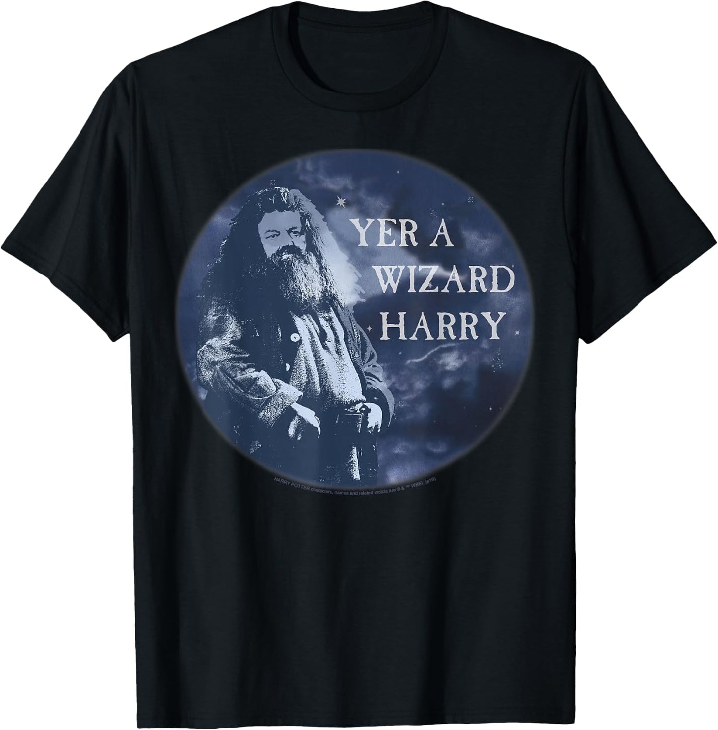 Harry Potter Hagrid Yer A Wizard Harry Circle T-Shirt - T-Shirt | Black