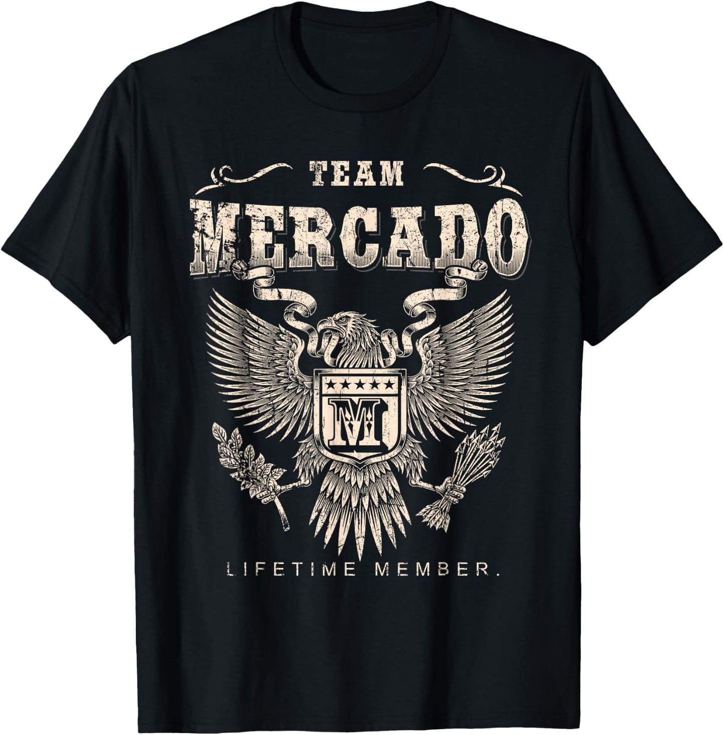 Team Mercado Family Name Lifetime Member T-Shirt - T-Shirt | Black