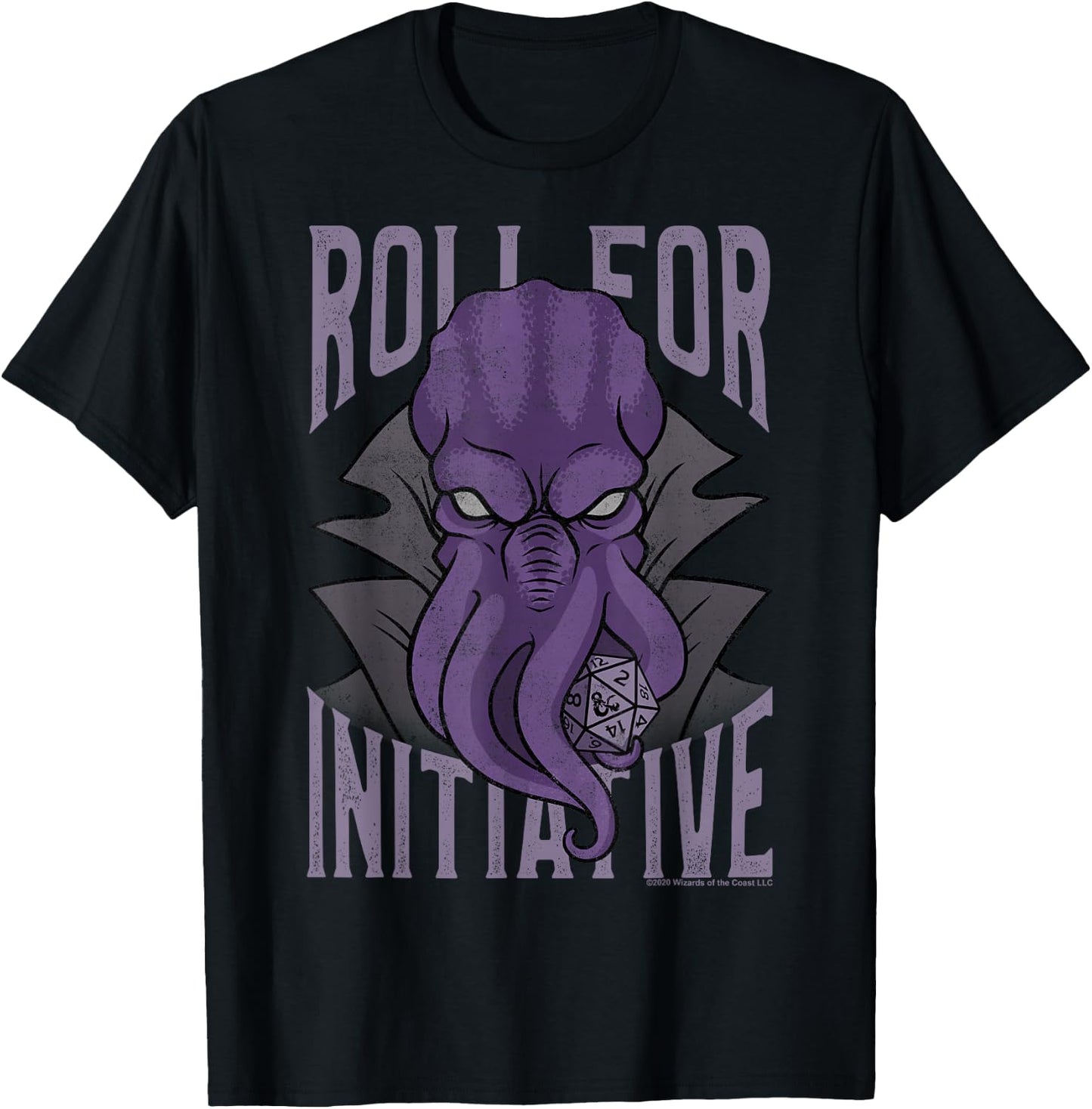 Dungeons & Dragons Illithid Roll For Initiative T-Shirt - T-Shirt | Black