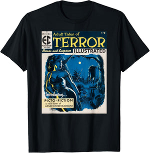 Horror Movie Vintage Pinup Girl Halloween Monster Sexy Art T-Shirt - T-Shirt | Black