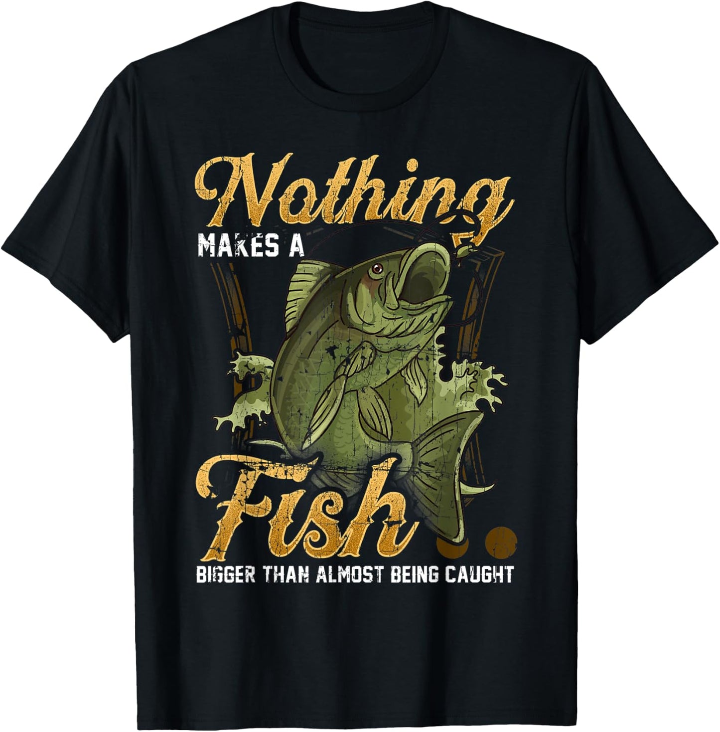 Funny Deep Sea Fishing Saltwater Fishing Fisherman T-Shirt - T-Shirt | Black