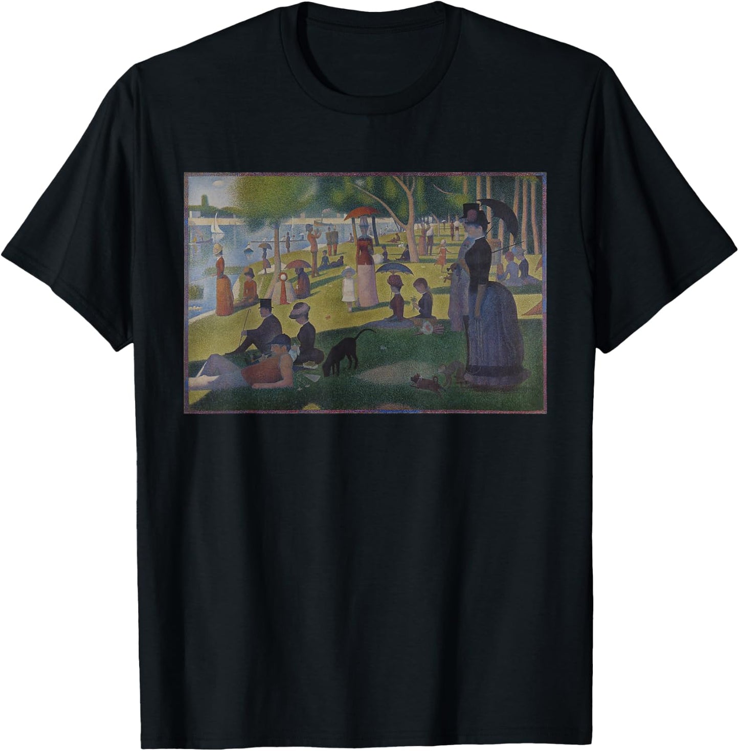Sunday Afternoon on the Island of La Grande Jatte Seurat Art T-Shirt - T-Shirt | Black