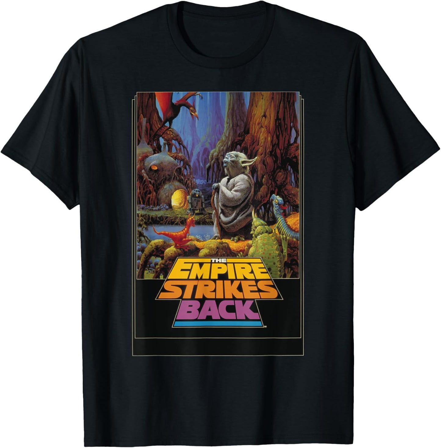 Star Wars The Empire Strikes Back Yoda T-Shirt - T-Shirt | Black