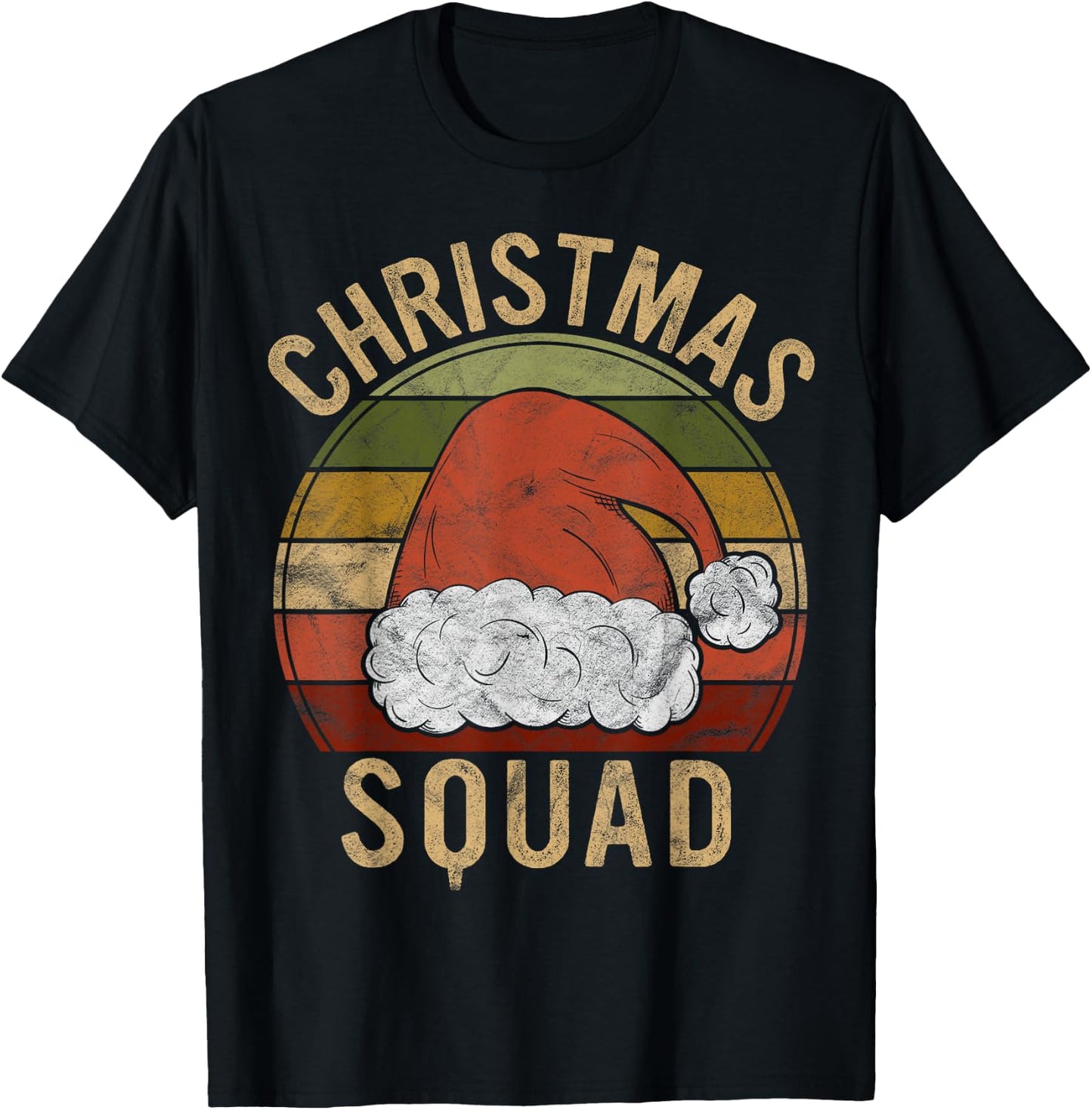 Christmas Squad Costume Gift Santa Matching Family Xmas T-Shirt - T-Shirt | Black