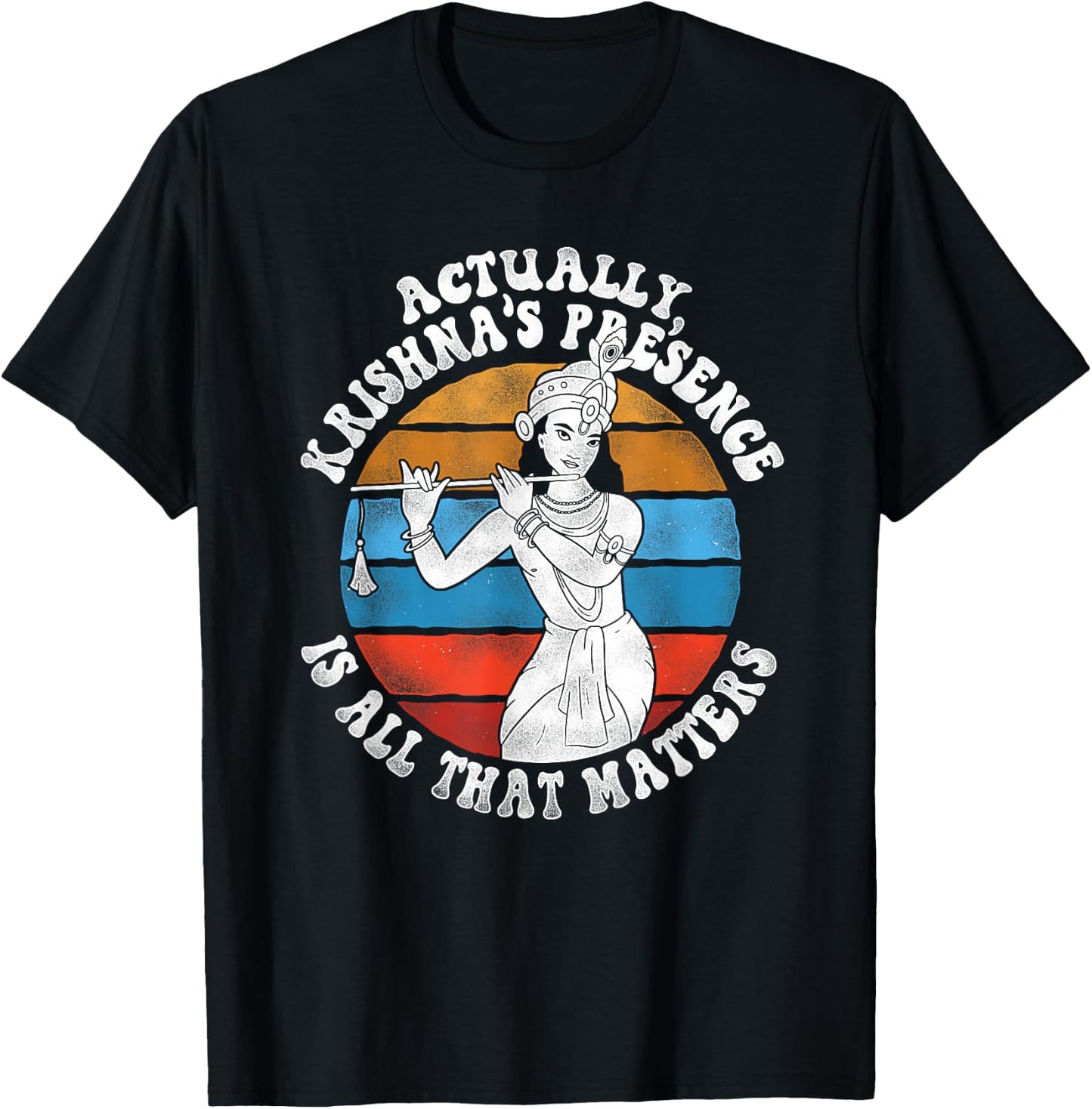 Krishnas Presence - Hindu Hinduism Diwali Gods Lord Krishna T-Shirt - T-Shirt | Black