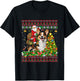 Xmas Sweater Ugly Santa Riding Corgi Dog Christmas T-Shirt - T-Shirt | Black