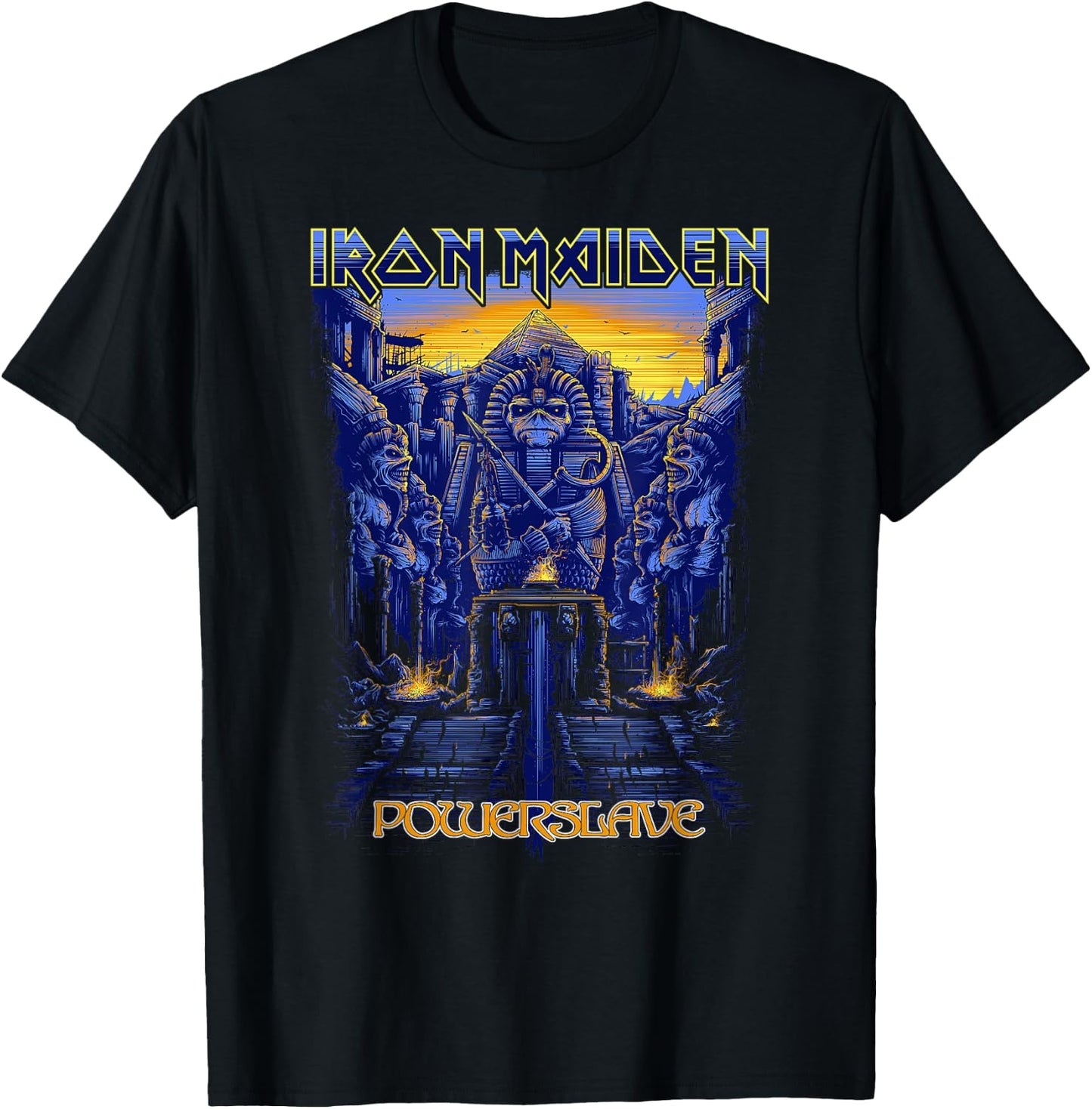 Iron Maiden - Powerslave Rework Dark Ink T-Shirt - T-Shirt | Black