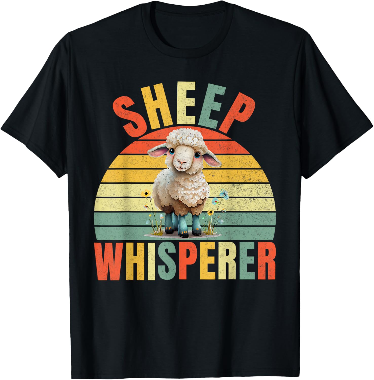 Sheep Whisperer Sheep T-Shirt - T-Shirt | Black