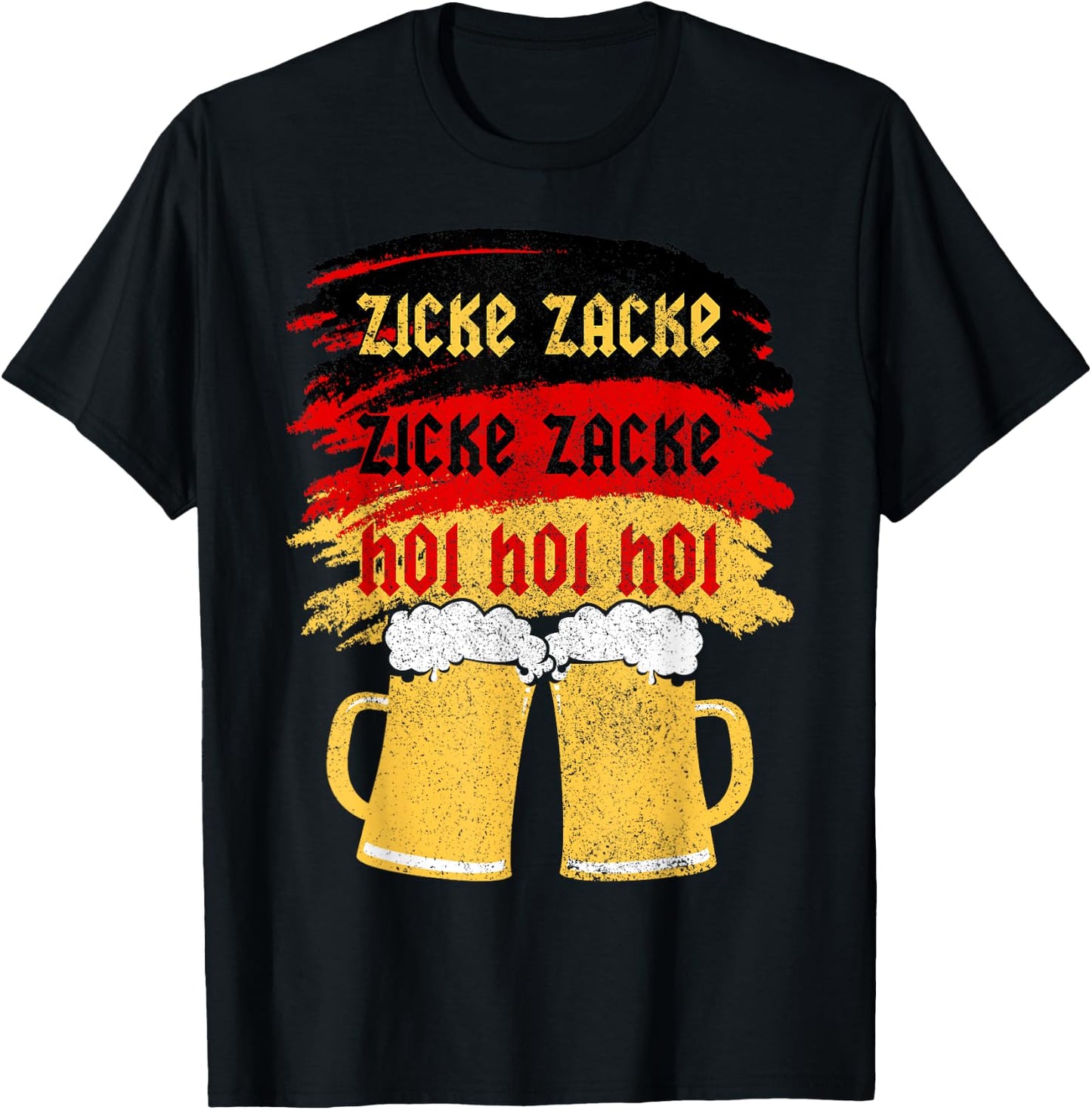 Zicke Zacke Hoi Germany Beer Party Mallorca Drinking T-Shirt - T-Shirt | Black