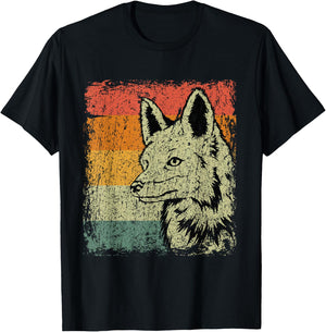 Retro Fox Gift Vintage Fox T-Shirt - T-Shirt | Black
