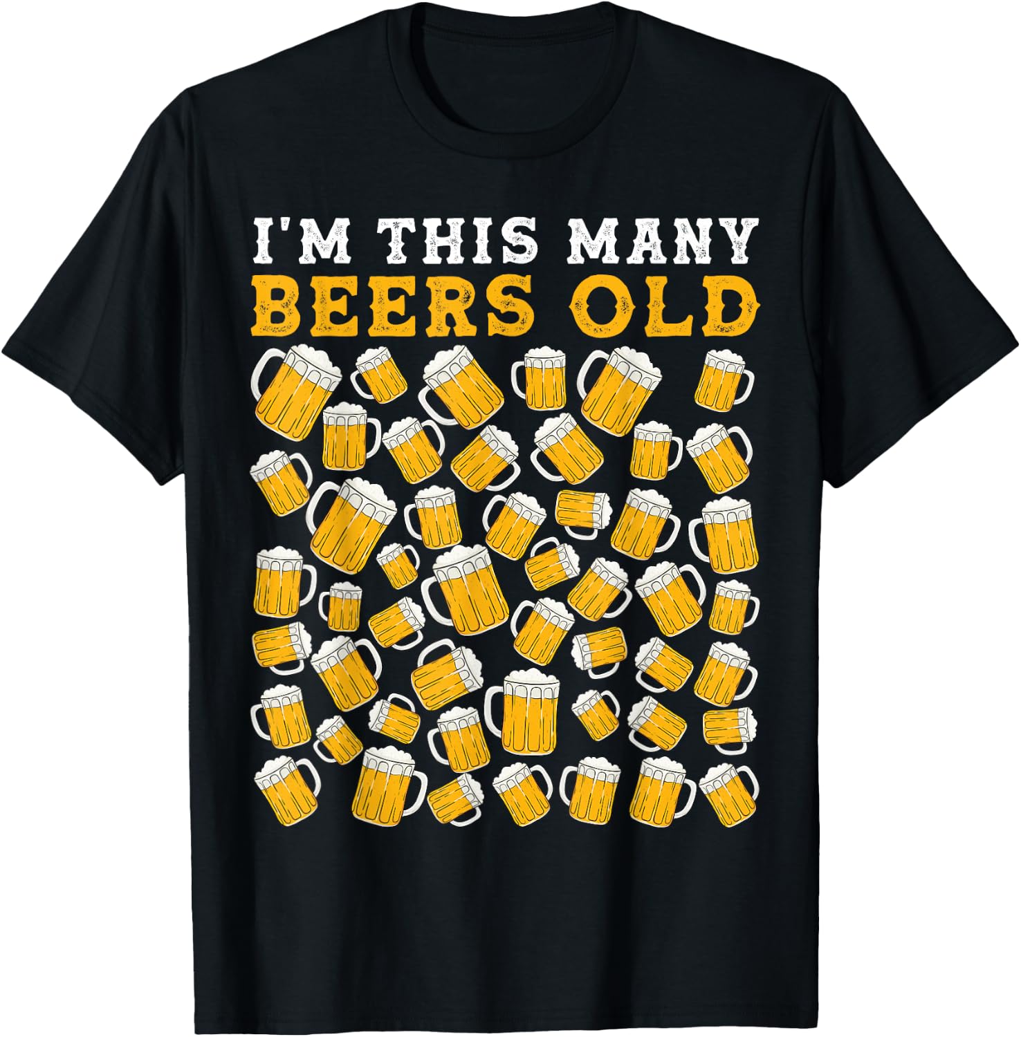 Birthday 50 Year Old Beer Drinking Gag 50th Birthday Party T-Shirt - T-Shirt | Black