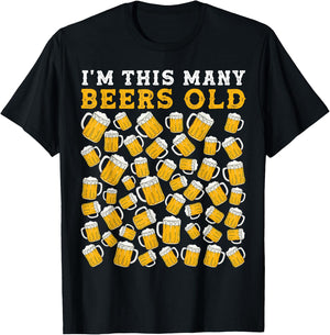 Birthday 50 Year Old Beer Drinking Gag 50th Birthday Party T-Shirt - T-Shirt | Black