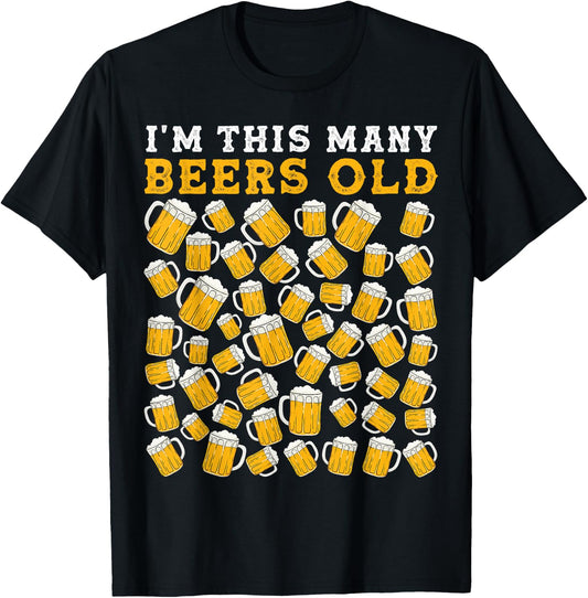 Birthday 50 Year Old Beer Drinking Gag 50th Birthday Party T-Shirt - T-Shirt | Black