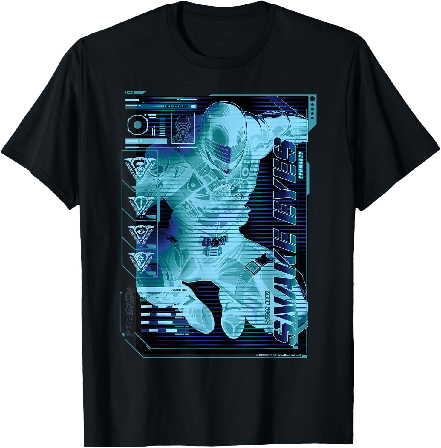 G.I. Joe Snake Eyes Team Leader Schematic Profile T-Shirt - T-Shirt | Black