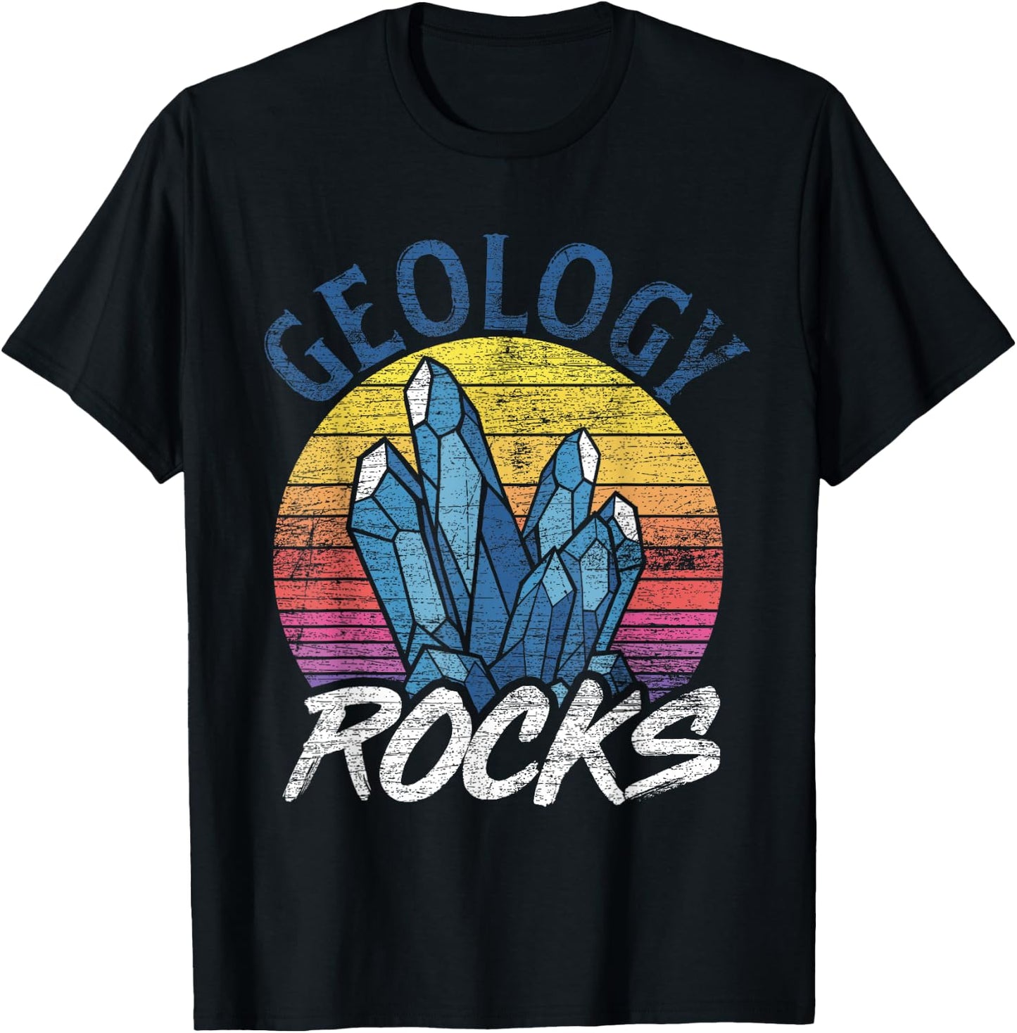 Geology Rocks Retro Geology T-Shirt - T-Shirt | Black