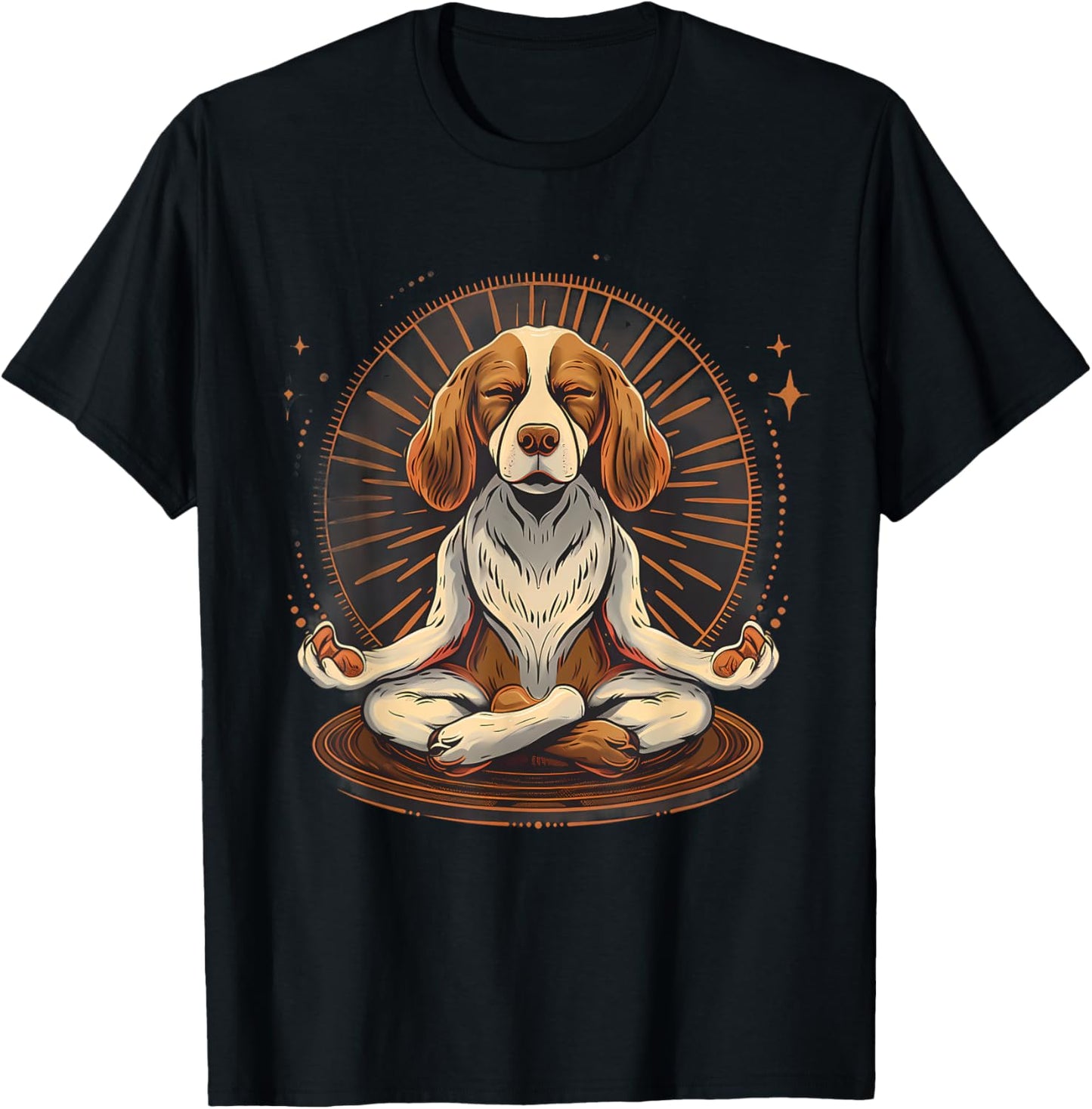 Dog Zen Meditation Buddha Buddhist Yoga Spiritual Hindu Women Kids T-Shirt - T-Shirt | Black
