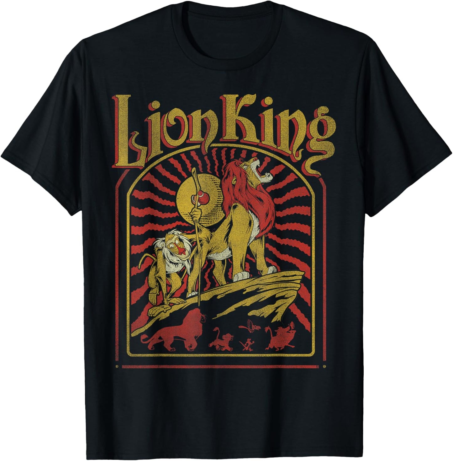 Disney The Lion King Pride Rock Sunset T-Shirt - T-Shirt | Black
