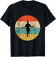 Skipping Rope Retro Vintage Sunset Rope Bouncing T-Shirt - T-Shirt | Black