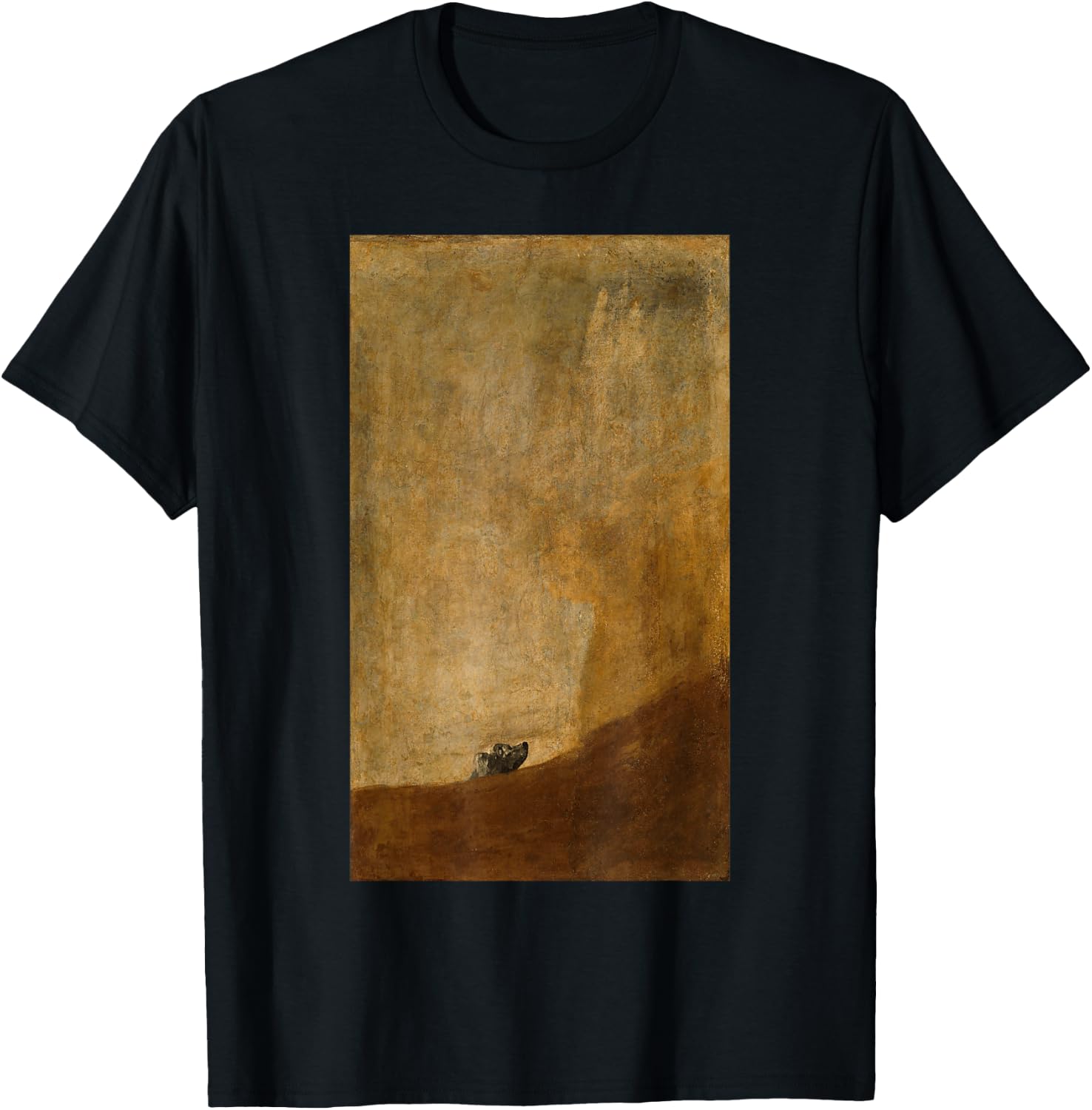 Francisco Goya Dog Painting Men Women T-Shirt - T-Shirt | Black