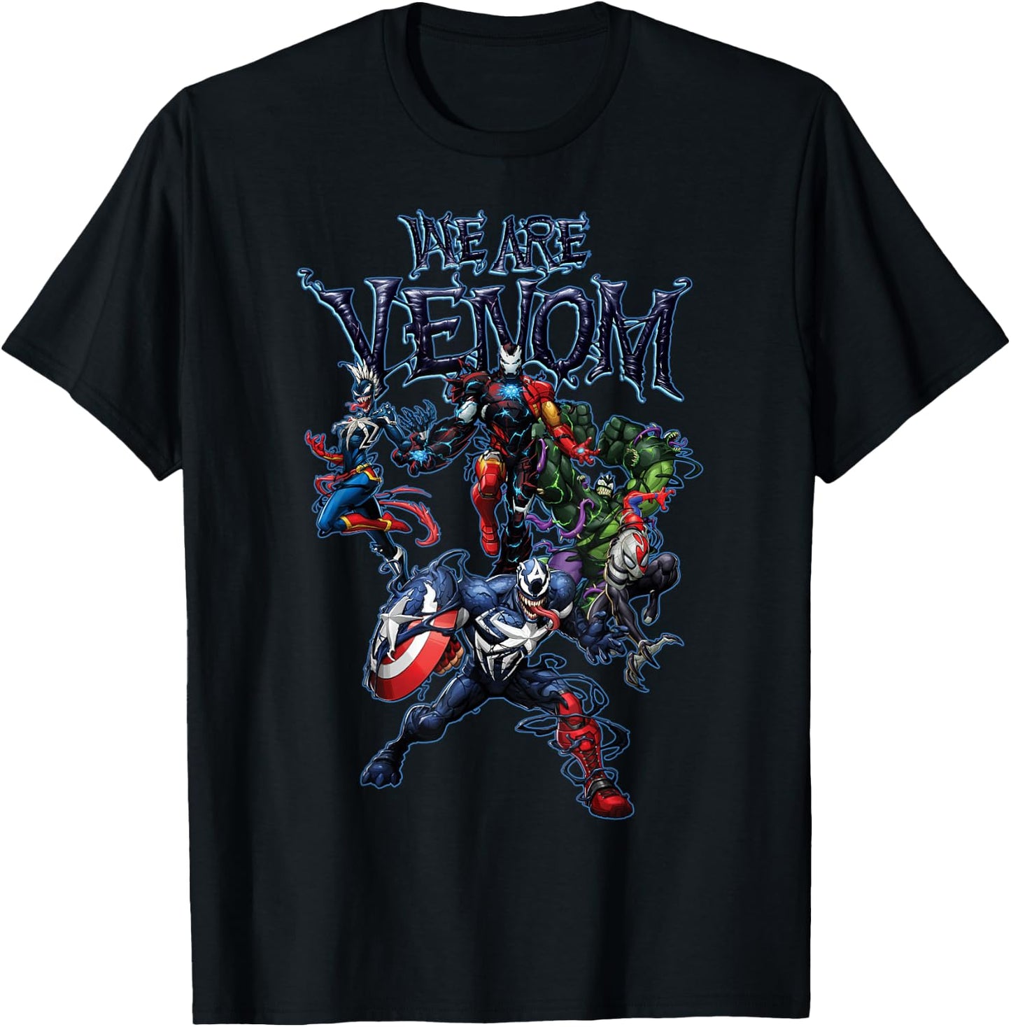 Marvel Spider-Man Maximum Venom Group Shot We are Venom T-Shirt - T-Shirt | Black
