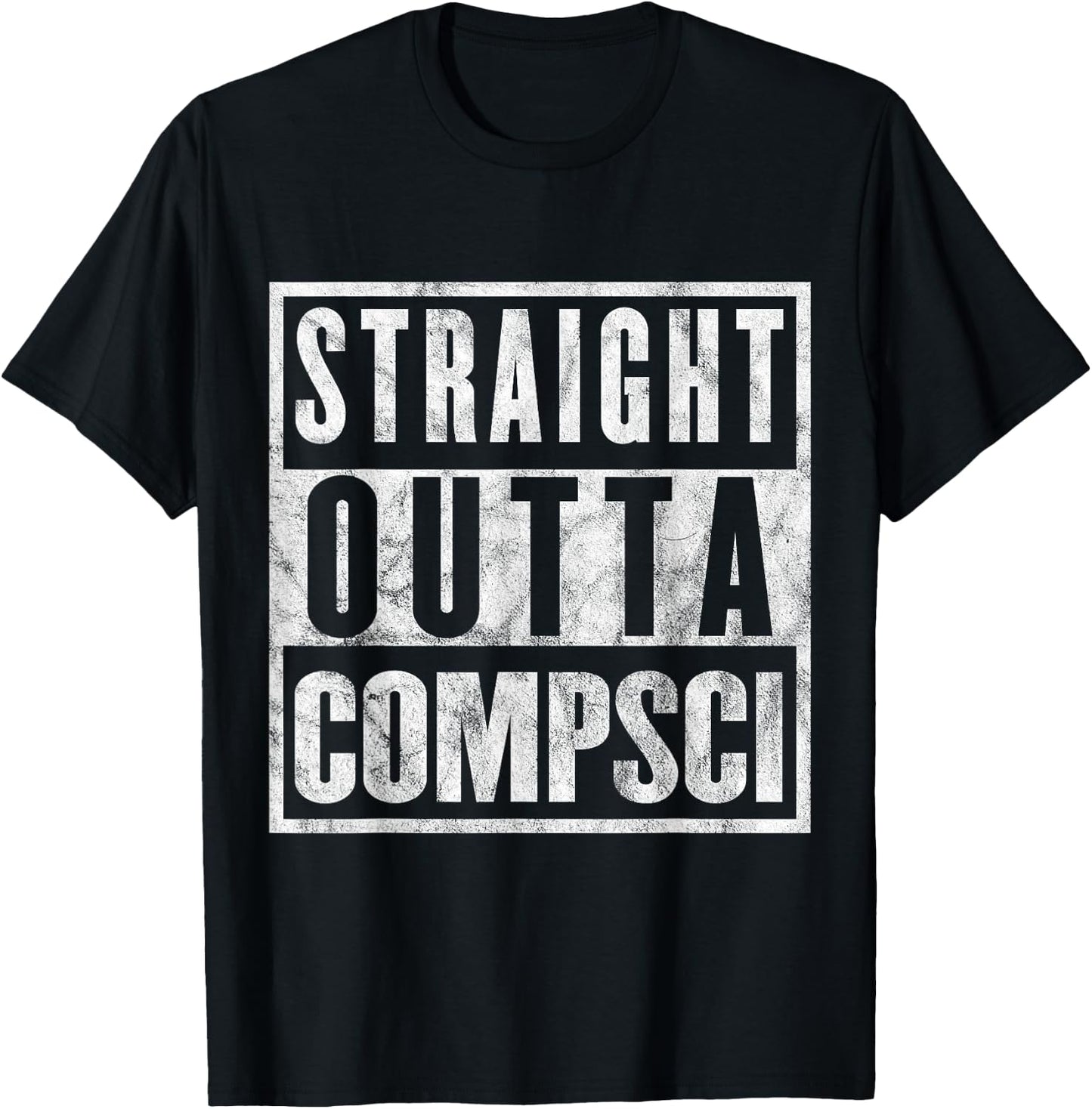 Straight Outta Comp Sci Parody Computer Science T-Shirt - T-Shirt | Black