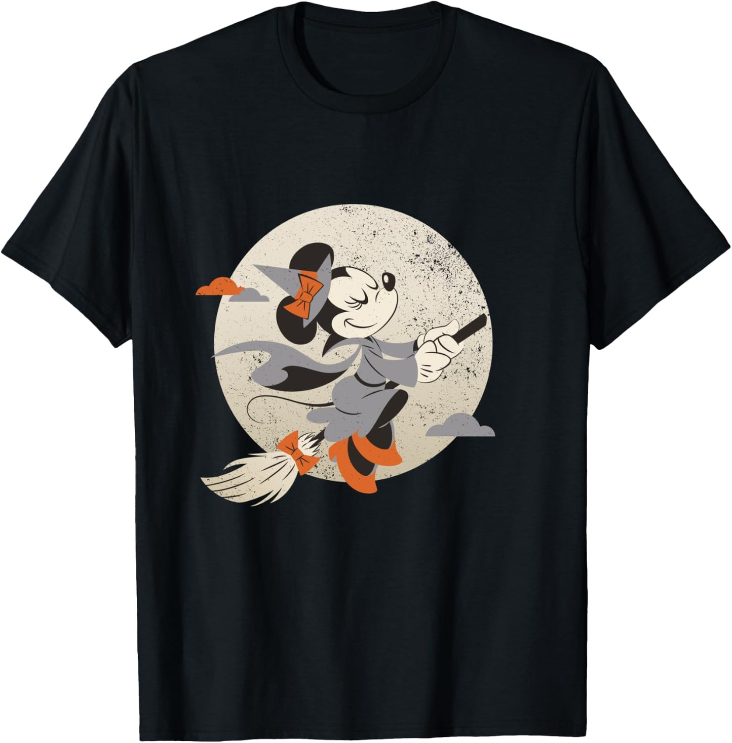 Disney Minnie Mouse Flying Witch Costume Halloween T-Shirt - T-Shirt | Black