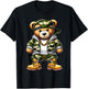 Camo Hip Hop Teddy Bear Camouflage Gangsta Streetwear Hustle T-Shirt - T-Shirt | Black