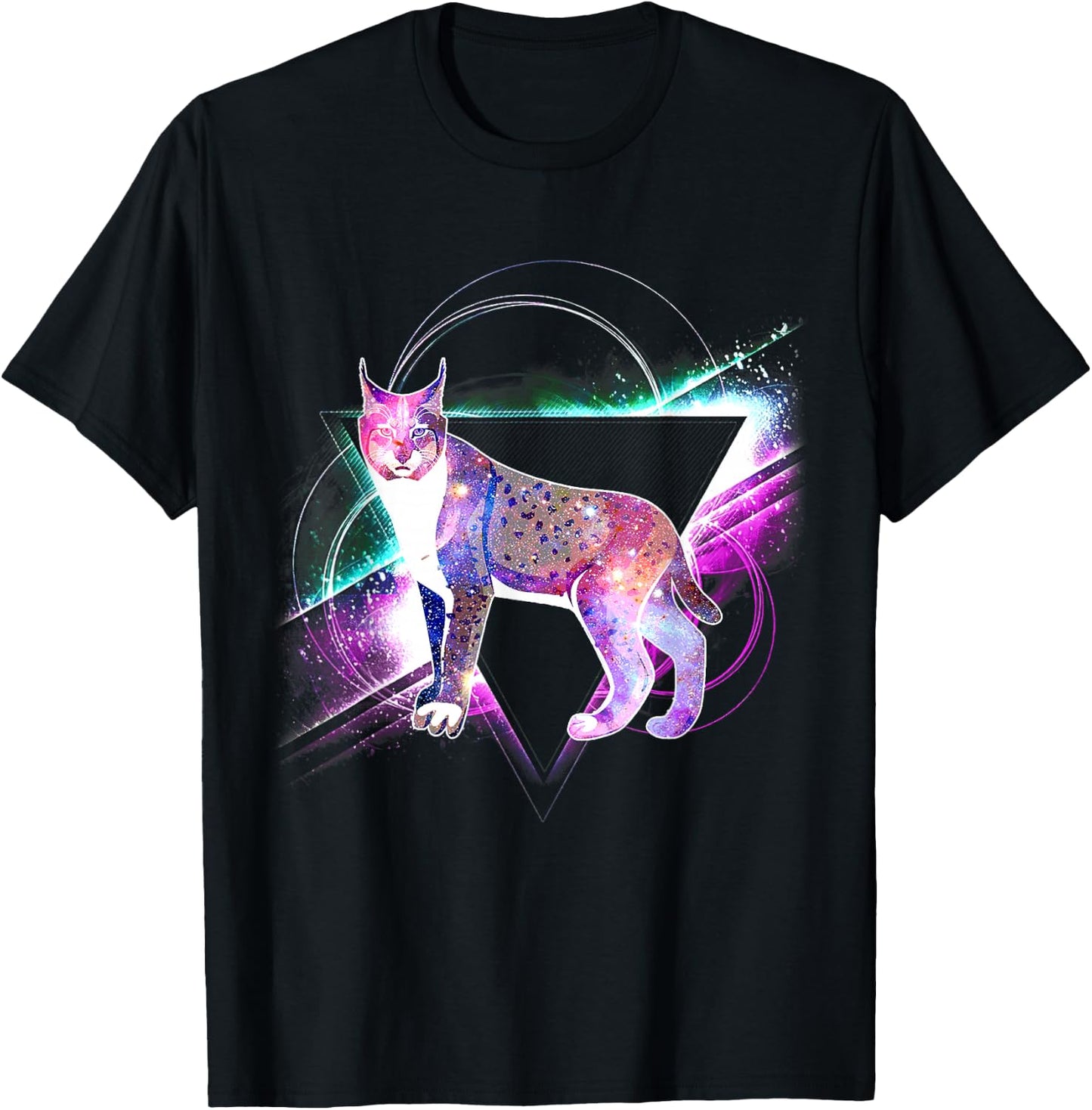 Aesthetic Galaxy Bobcat T-Shirt - T-Shirt | Black