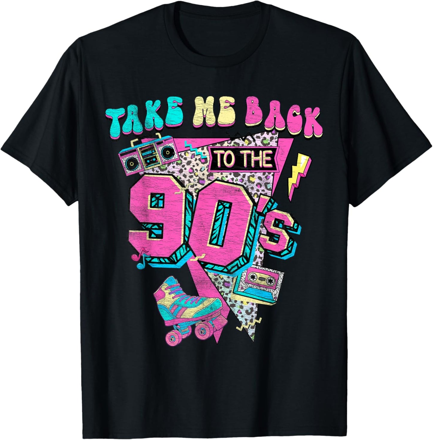 Take Me Back To The 90's Gen X Baby Boomers Vintage 1990's T-Shirt - T-Shirt | Black