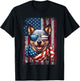 Australian Cattle Dog Lover US Flag 4th Of July Patriotic T-Shirt - T-Shirt | Black