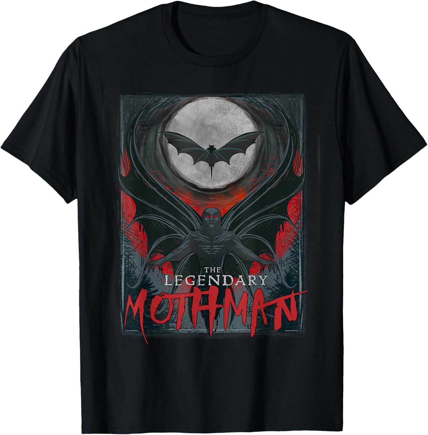 Mothman Legend, Cryptozoology, Cryptids Fun Cult Movie T-Shirt - T-Shirt | Black