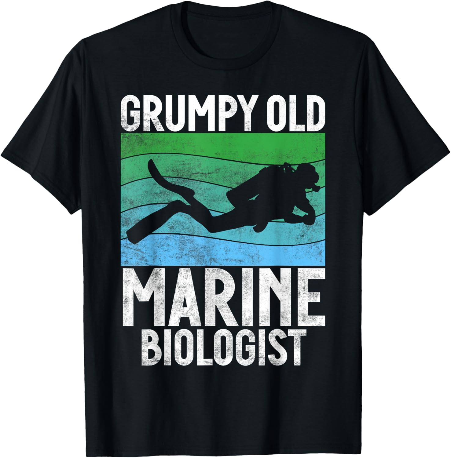 Grumpy old Marine Biologist T-Shirt - T-Shirt | Black