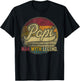Popi The Man Myth Legend Father's Day Gift Shirt Grandpa Dad T-Shirt - T-Shirt | Black