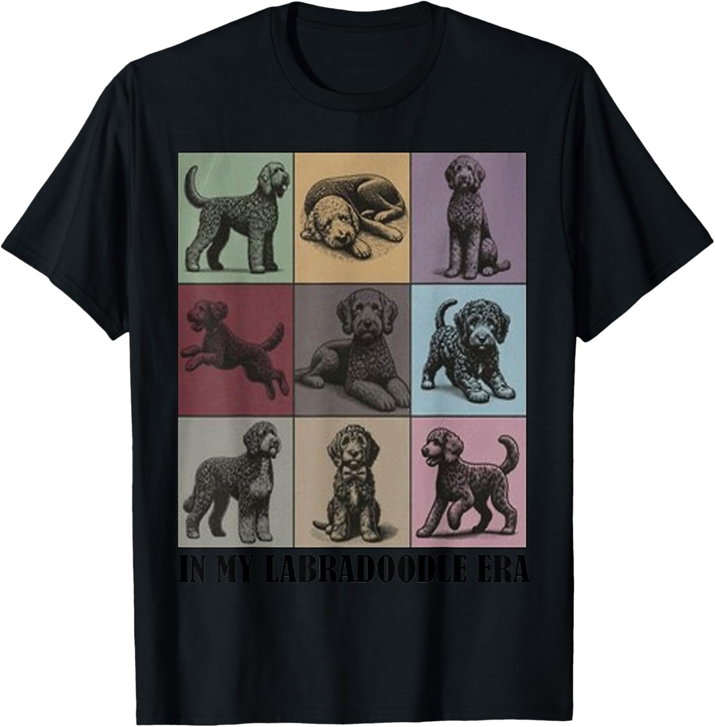 funny Dog Mama Quote In My Labradoodle Doodle Era Cool dog T-Shirt - T-Shirt | Black