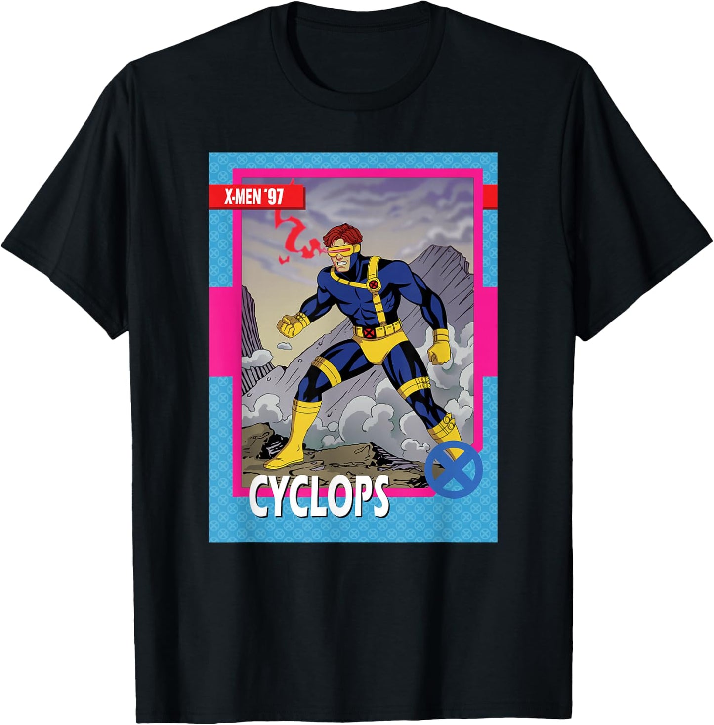 Marvel Studios X-Men '97 Cyclops Retro Trading Card T-Shirt - T-Shirt | Black