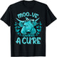 Funny Cow Moo Ovarian Cancer Towards a Cure T-Shirt - T-Shirt | Black
