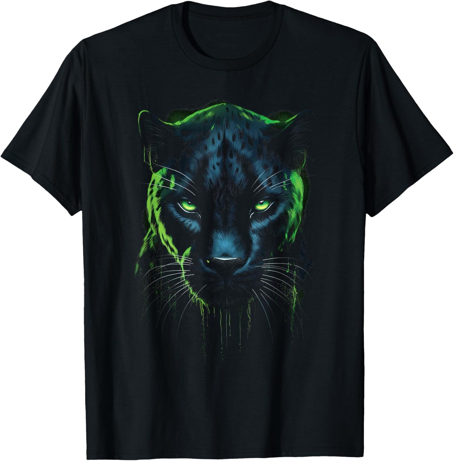 Panther with beautiful green eyes black panthers T-Shirt - T-Shirt | Black